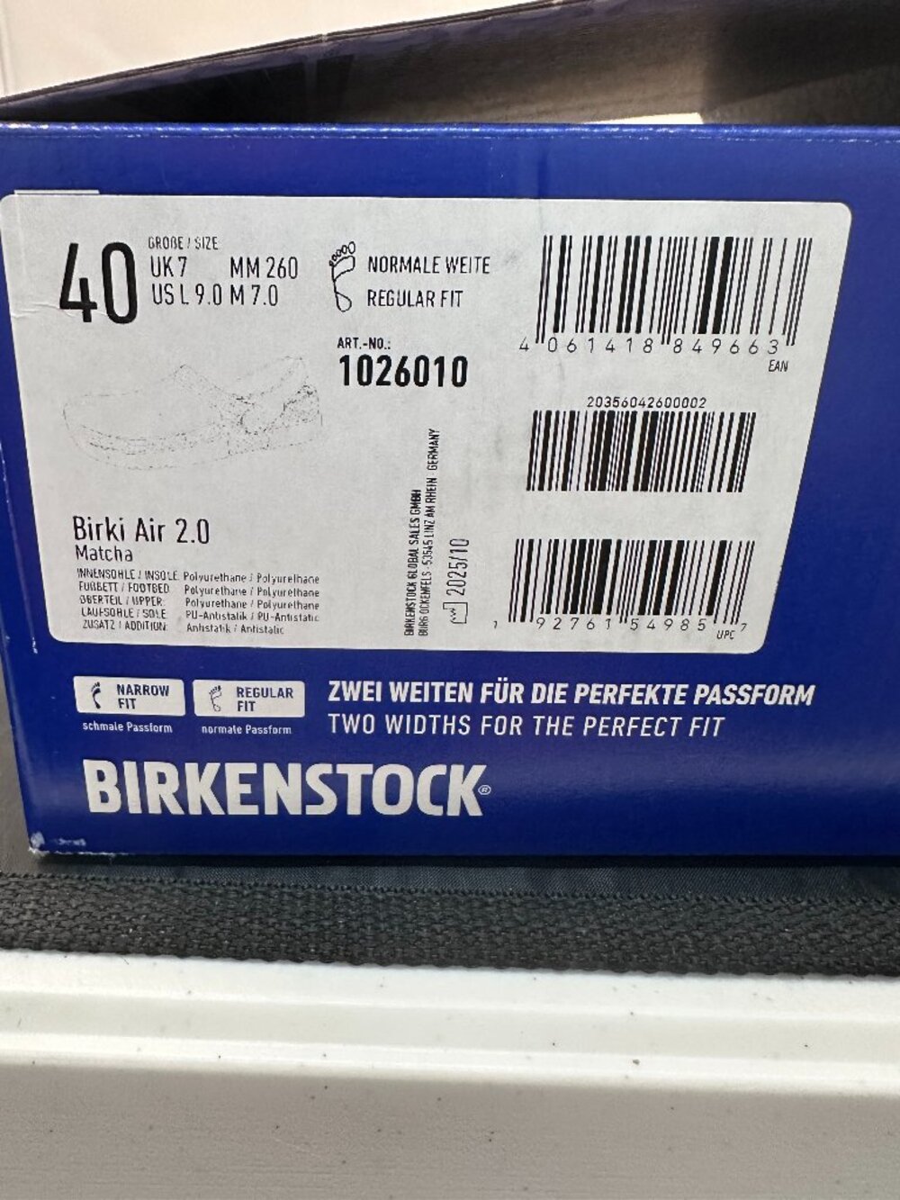 Birkenstock Birki Air 2.0, US L-9 or M-7, Regular fit, Clog/slip on